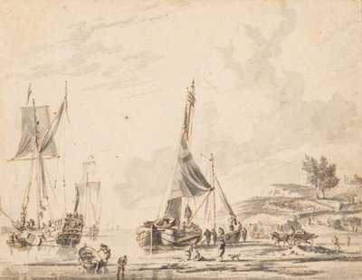 Dutch Ships on a Distant Coast by Abraham Storck