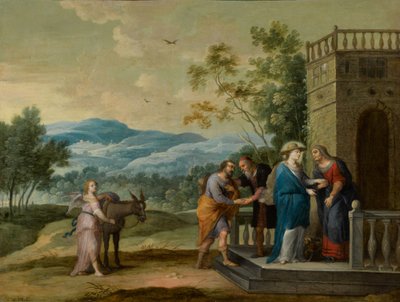 The Visitation: Mary and Elisabeth Shaking Hands by Abraham Willemsens