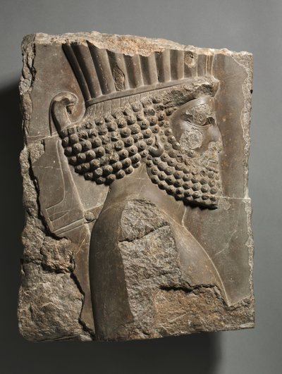 Fragment of a Wall Decoration from the Palace of Xerxes, Persepolis: "Guardsman" in Procession, 486-465 BC by Achaemenid