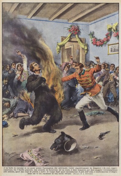 At a costume ball in a village near Copenhagen by Achille Beltrame
