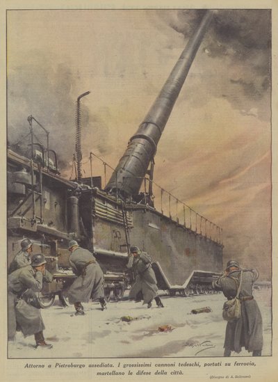 Around Besieged Petersburg by Achille Beltrame
