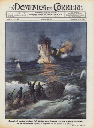 Audacity of Italian Sailors by Achille Beltrame