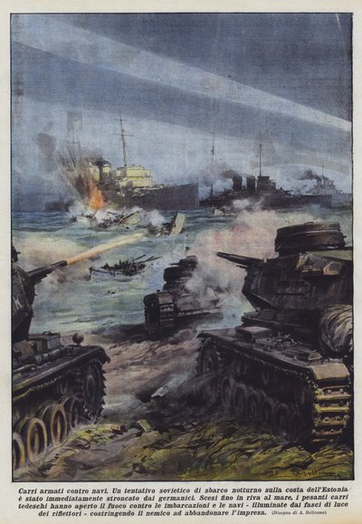 Tanks Against Ships by Achille Beltrame