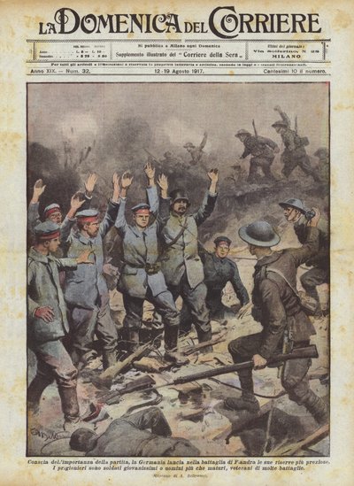 Aware of the Importance of the Match, Germany Launches Its Most Precious Reserves in the Battle of Flanders by Achille Beltrame