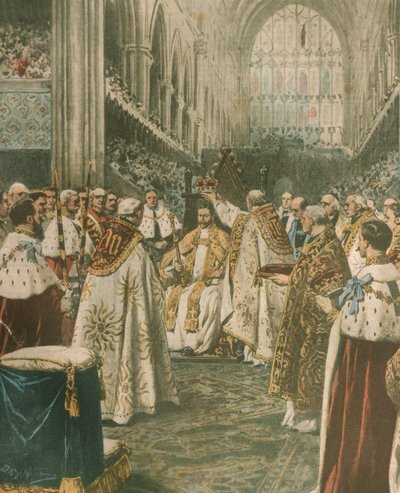 Cover Illustration of Coronation of King George V; London, England by Achille Beltrame