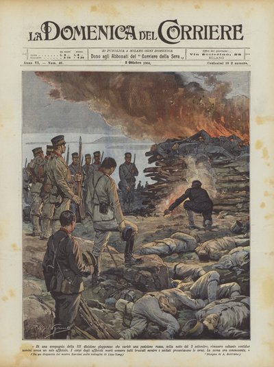 A Campaign of the 3rd Japanese Division Charging a Russian Position by Achille Beltrame