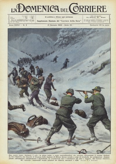 Two Against a Hundred by Achille Beltrame