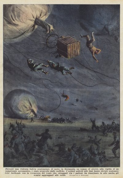 During a Violent Storm at Night in Germany, a Field of Spheres by Achille Beltrame