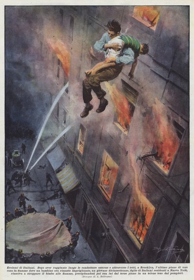 Heroism of Italians by Achille Beltrame
