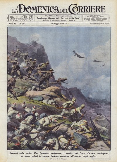Heroism on the Amba Mountains by Achille Beltrame