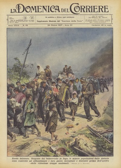 Painful exodus by Achille Beltrame