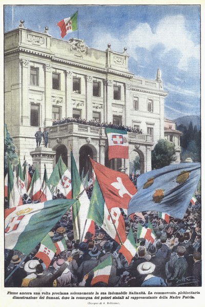 Fiume Once Again Solemnly Proclaims Its Indomitable Italianity by Achille Beltrame