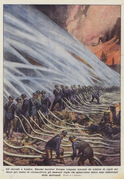 The Fires in London by Achille Beltrame