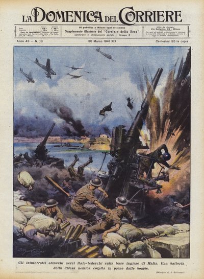 The Uninterrupted Italo-German Air Attacks on the British Base of Malta by Achille Beltrame
