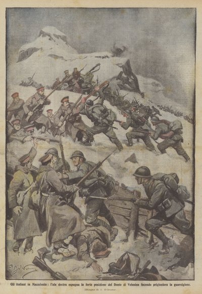 The Italians in Macedonia, Right Wing Captures the Strong Position of Velusina