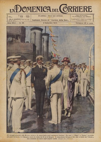 Foreign Tributes to the Italian Navy by Achille Beltrame