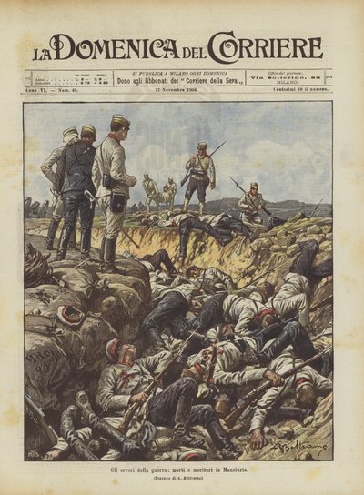The Horrors of War, Dead and Dying in Manchuria by Achille Beltrame