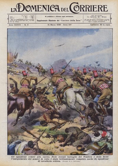 The Eritrean Squadrons Charging by Achille Beltrame
