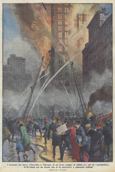 The Dramas of Fire by Achille Beltrame