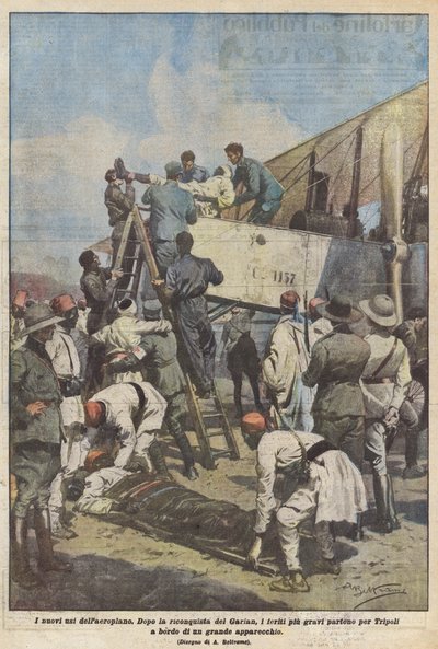 The New Uses of the Airplane by Achille Beltrame