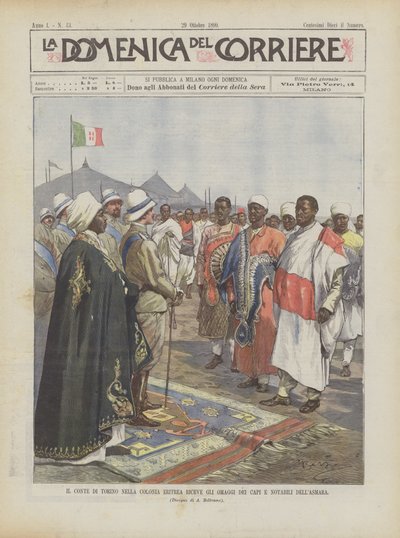 The Count of Turin in the Eritrean Colony Receives the Homage of the Chiefs and Notables of Asmara by Achille Beltrame