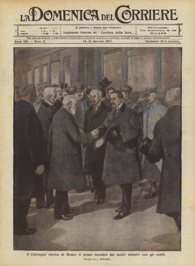 The historical meeting in Rome, the first meeting of our ministers with the guests by Achille Beltrame