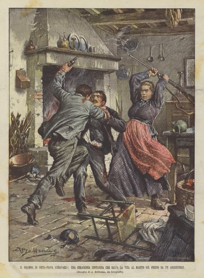 The Drama of Costa-Piana (Chiavari), A Brave Peasant Woman Saves Her Husband