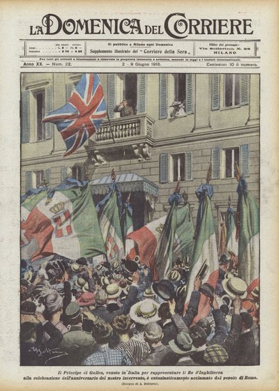 The Prince of Wales, Came to Italy to Represent the King of England at the Celebration by Achille Beltrame