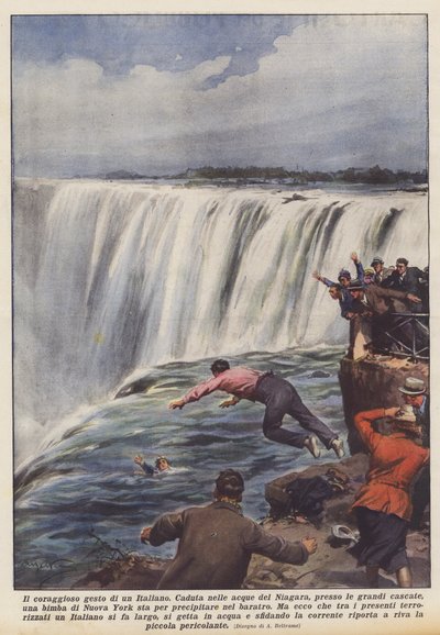 The Brave Act of an Italian by Achille Beltrame
