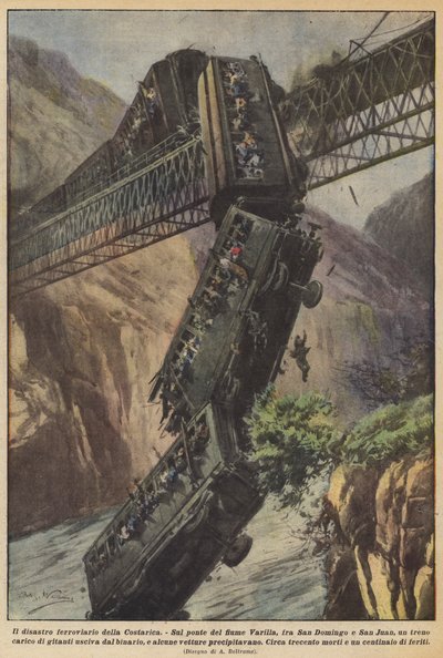 The Costa Rica Railway Disaster by Achille Beltrame
