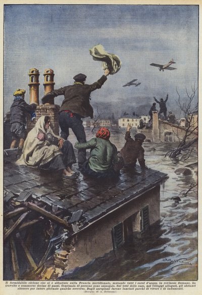 The formidable cyclone that hit southern France, changing all watercourses by Achille Beltrame