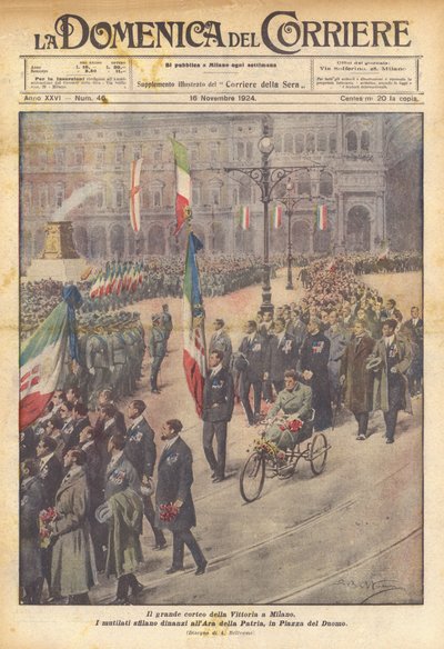 The Great Victory Parade in Milan by Achille Beltrame