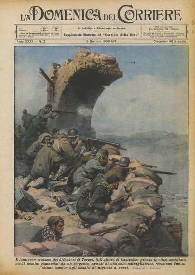 The Bright Heroism of the Defenders of Teruel by Achille Beltrame