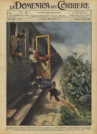 The miracle of a fall by Achille Beltrame