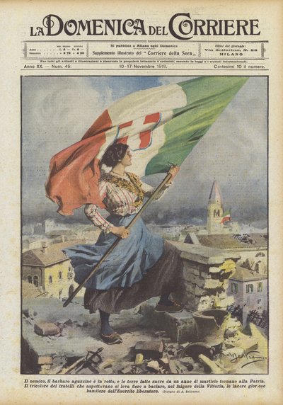 The Enemy, the Barbaric Executioner, is in Retreat, and the Lands Made Sacred by a Year of Martyrdom Return to the Homeland by Achille Beltrame