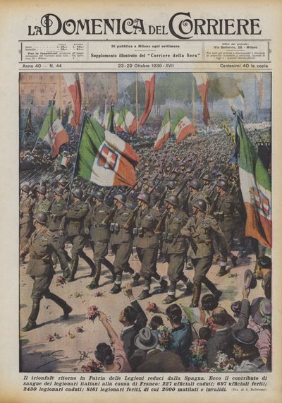The Triumphant Return to the Homeland of the Legions Returning from Spain by Achille Beltrame