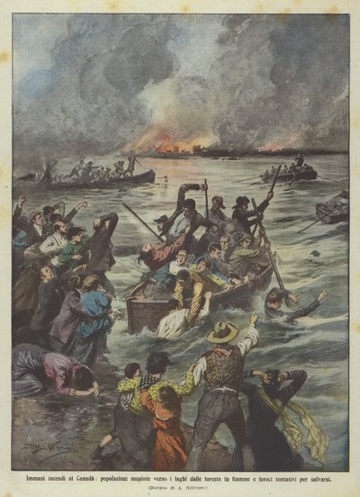 Massive Fires in Canada: Populations Driven Towards Lakes by Forest Fires and Ferocious by Achille Beltrame
