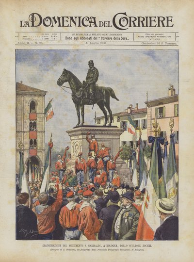 Inauguration of the Monument to Garibaldi in Bologna by Sculptor Zocchi by Achille Beltrame