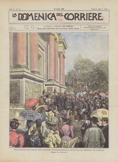 Inauguration of the International Artistic Exhibition in Venice (April 24) by Achille Beltrame