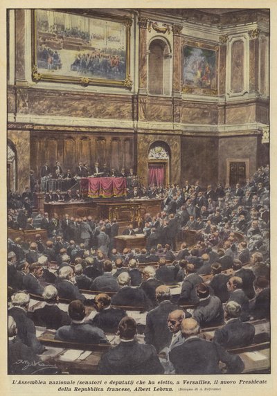 The National Assembly (Senators and Deputies) Elected the New President in Versailles by Achille Beltrame