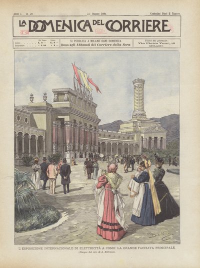 The International Electricity Exhibition in Como, The Grand Main Facade by Achille Beltrame