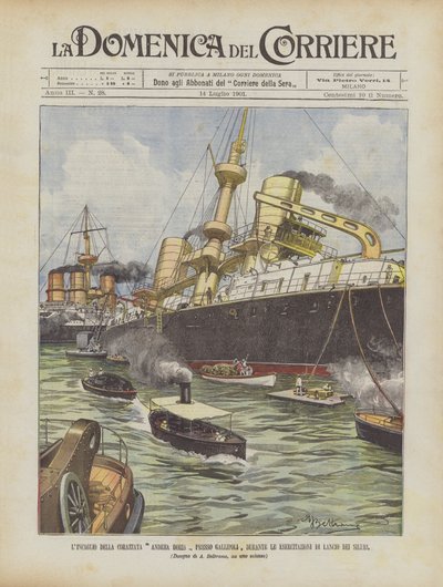 The Grounding of the Battleship Andrea Doria Near Gallipoli, During Torpedo Launch Exercises by Achille Beltrame