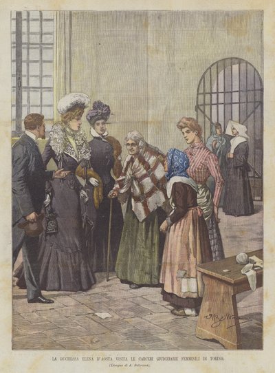 The Duchess Elena of Aosta Visits the Women