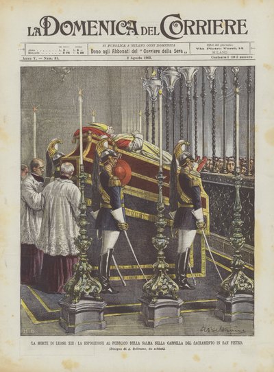 The Death of Leo XIII, The Public Display of the Body in the Chapel of the Sacrament in St. Peter