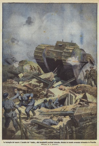 The Battle of the Monsters by Achille Beltrame