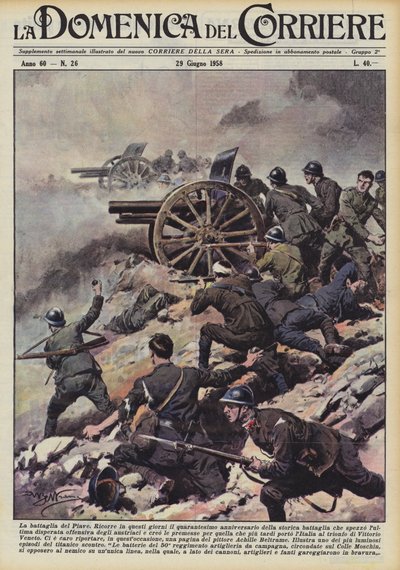 The Battle of the Piave by Achille Beltrame