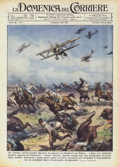 The Charge of the Aviation by Achille Beltrame