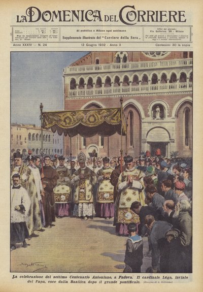 The Celebration of the Seventh Centenary of St. Anthony in Padua by Achille Beltrame