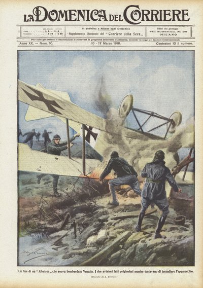 The End of an Albatross That Bombed Venice by Achille Beltrame
