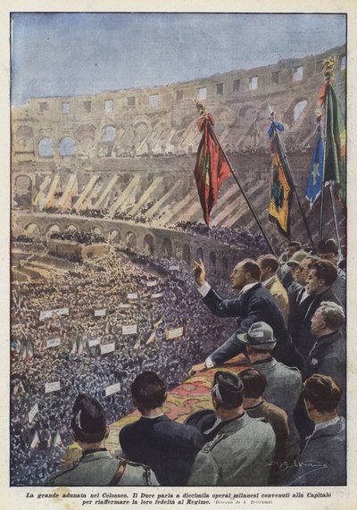 The Great Gathering in the Colosseum by Achille Beltrame